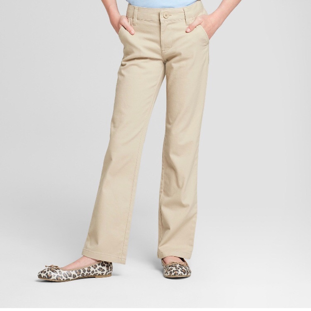 CAT & JACK . Girls ‘bootcut Twill Uniform .